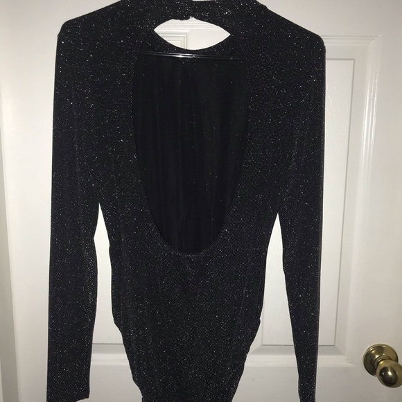H&M Black Leotard with Silver Glitter Detailing - Picture 3 of 4